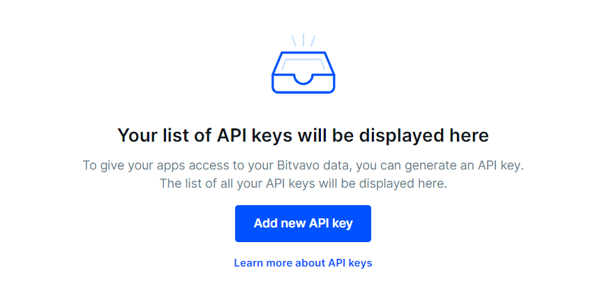 Request API Key Bitvavo Cryptohopper Trading Bot 