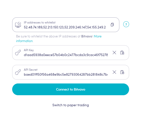 Add Bitvavo API Keys to Cryptohopper Trading Bot