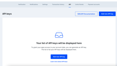 Request API Key Bitvavo Cryptohopper Trading Bot 