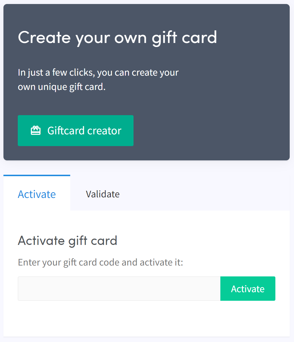 giftcard creator