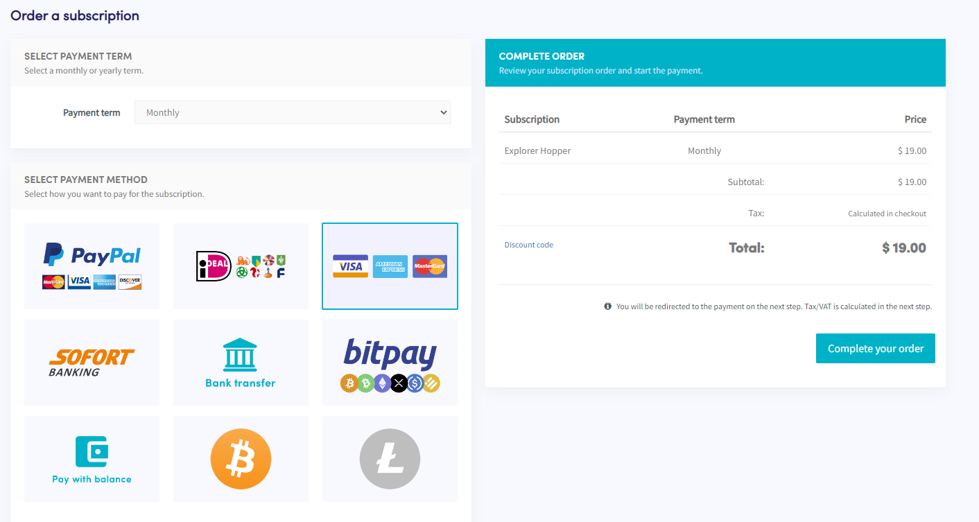 payment overview