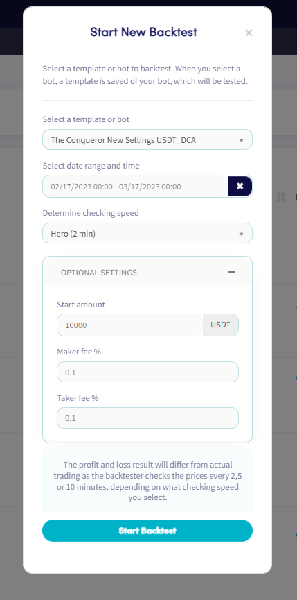 crypto hopper backtest showing nan