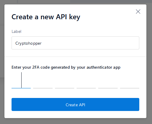 Crypto.com API name Cryptohopper Trading Bot