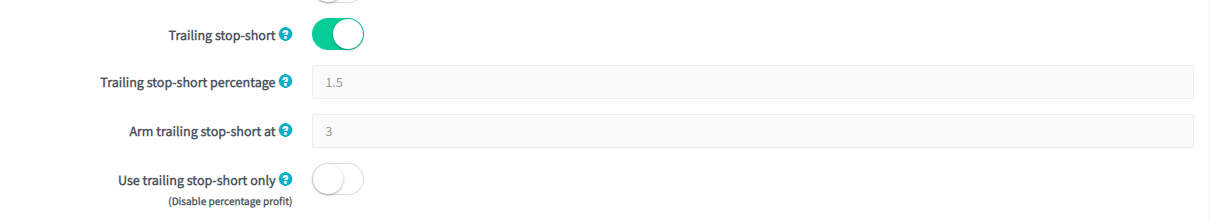 Trailing Stop-short