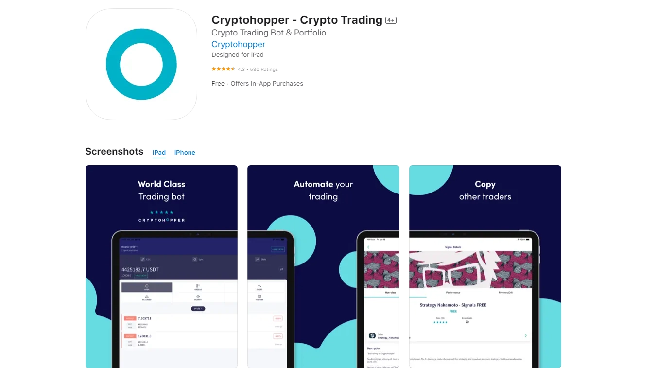 Cryptohopper app february update