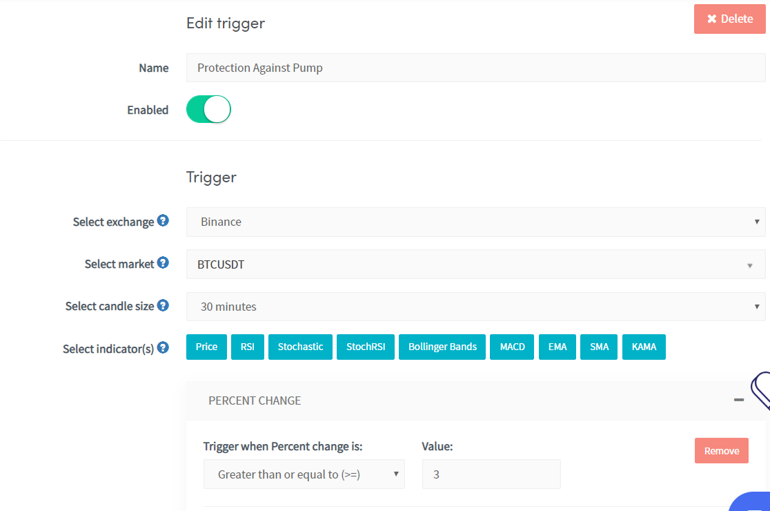 Pump Trigger example