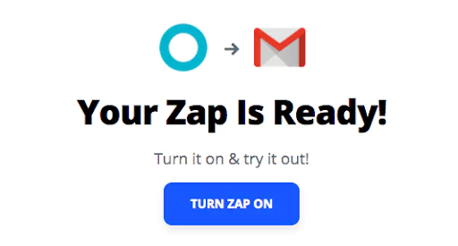 Your zap is ready