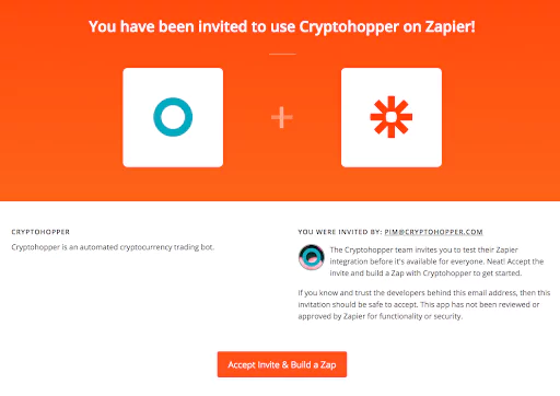 Zapier invitation link