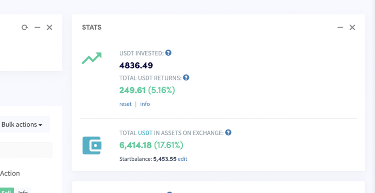 Assets on exchange