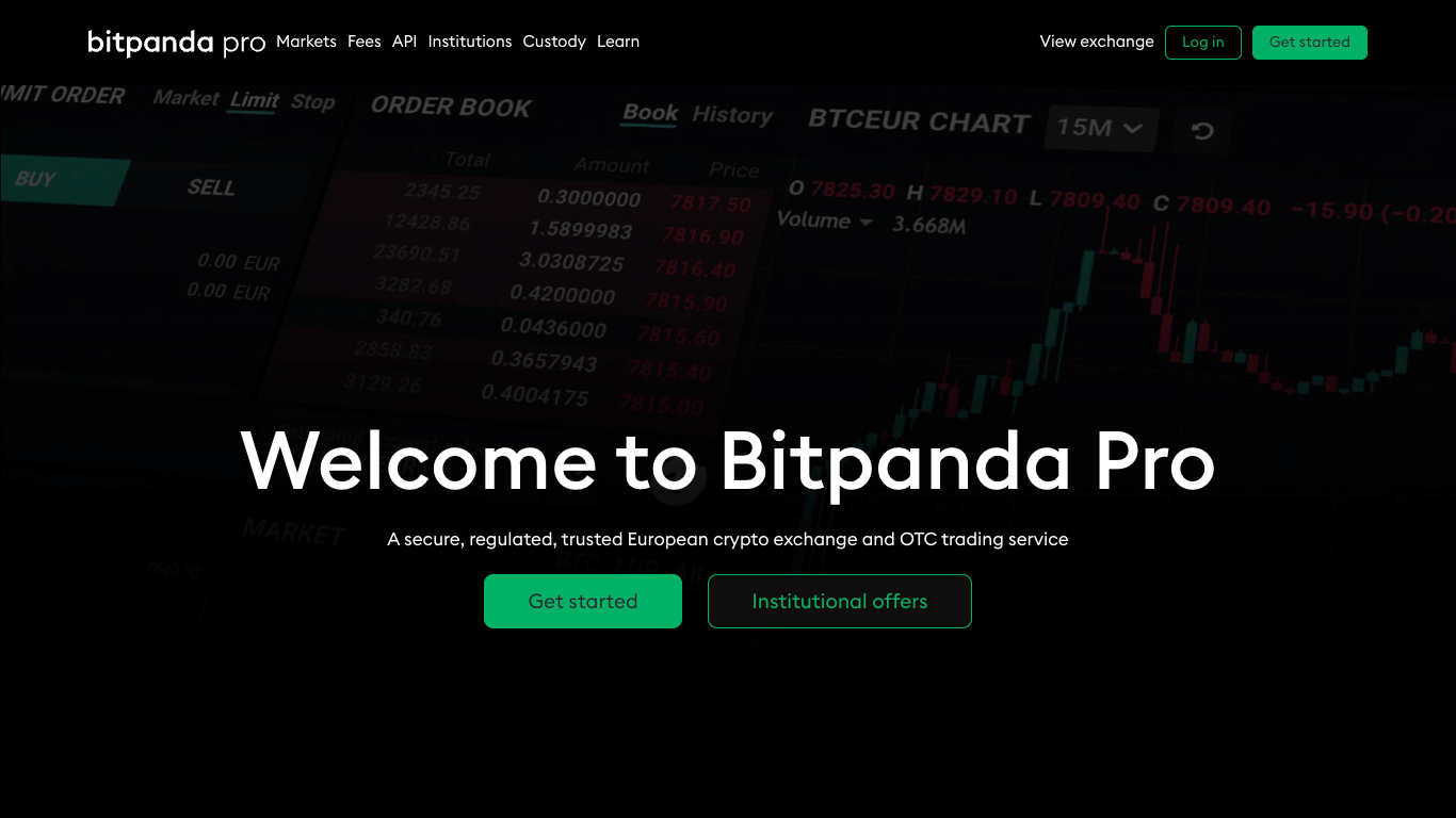 Bitpanda homepage
