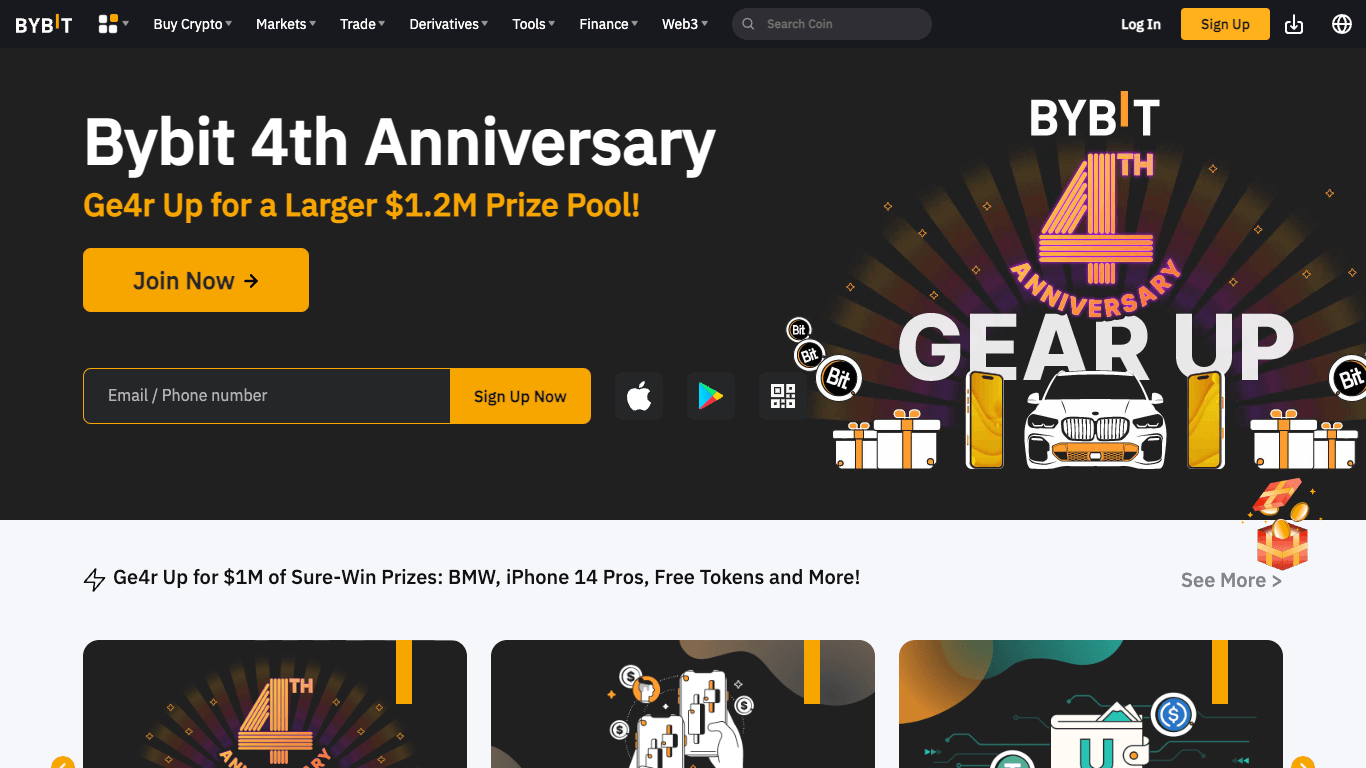 ByBit homepage