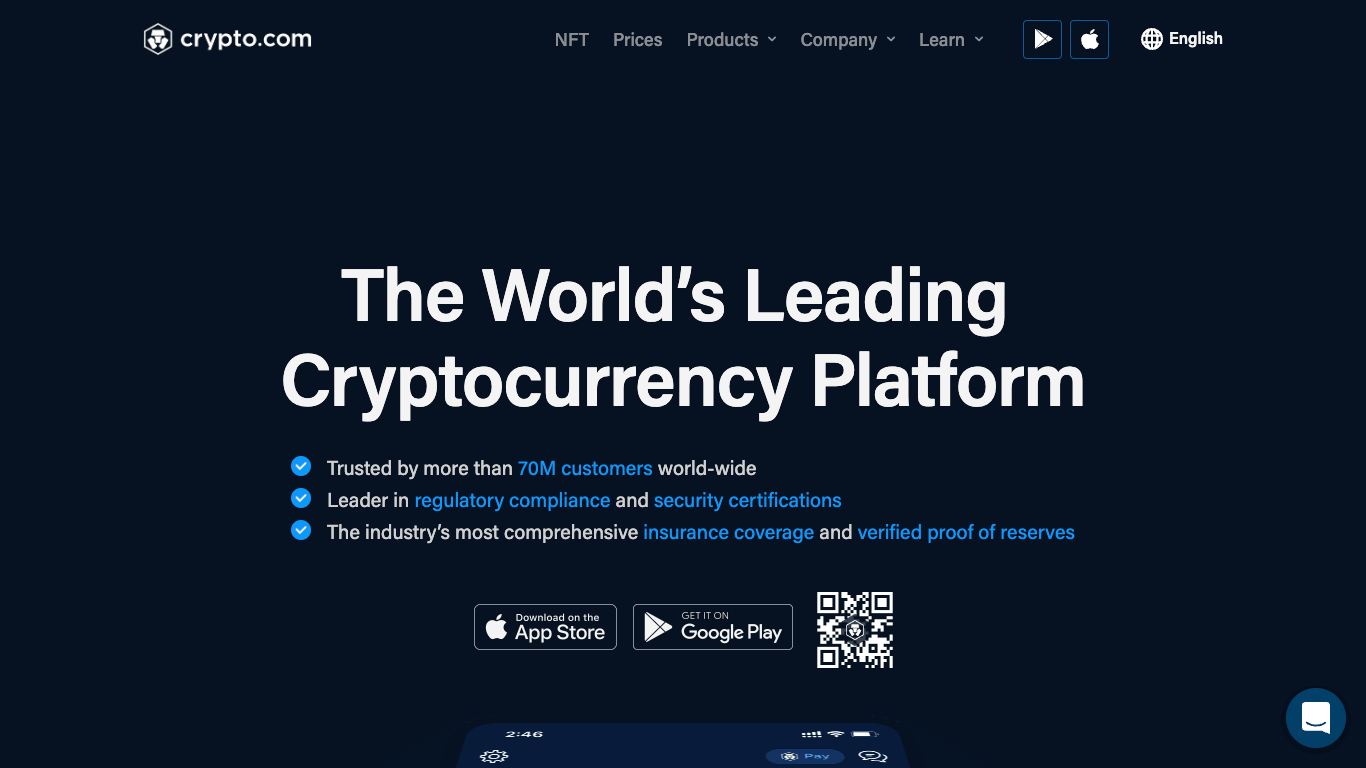Crypto.com homepage
