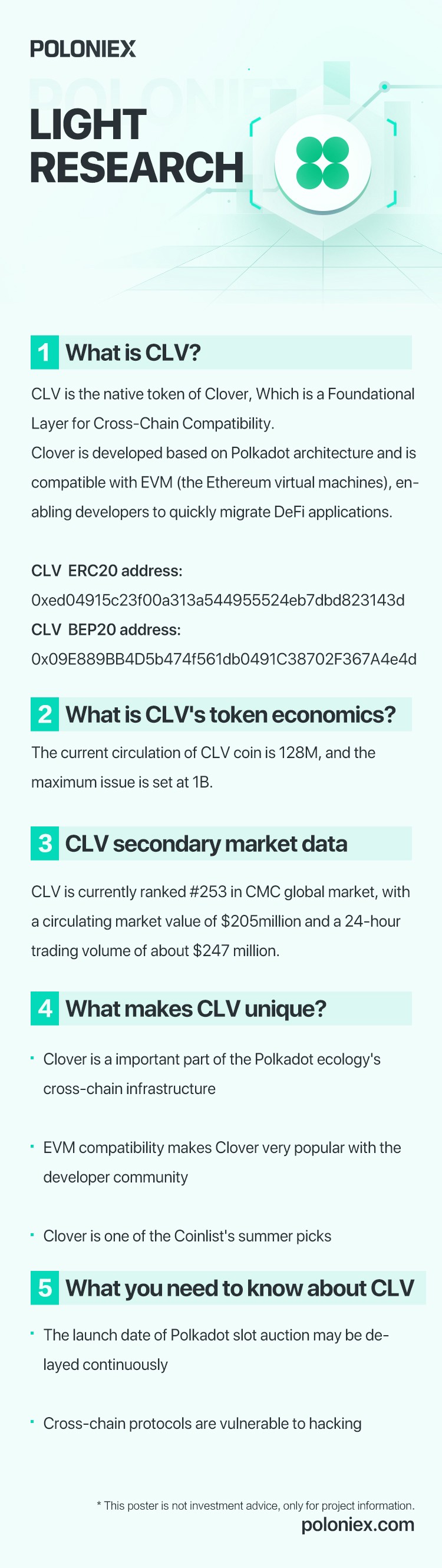 Poloniex Project Light Research: Clover Finance (CLV)
