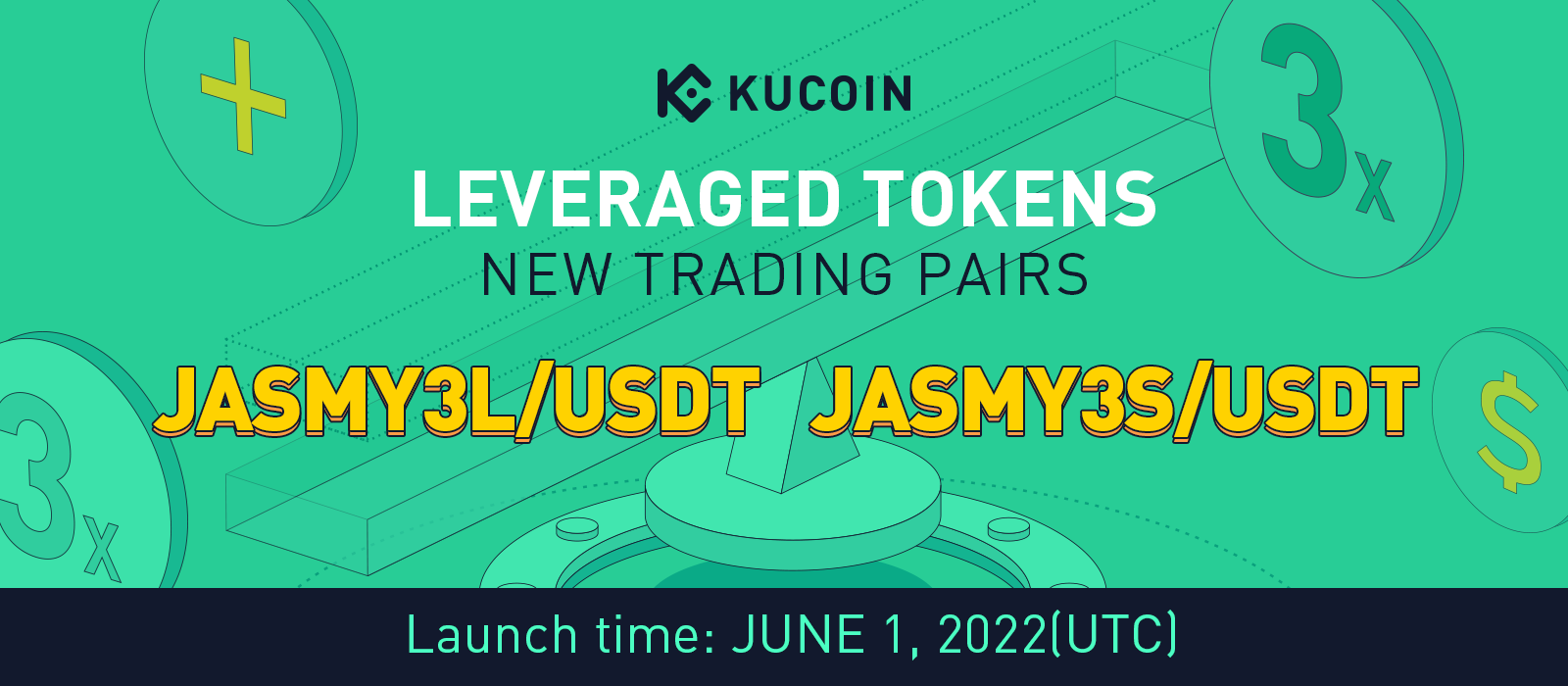 KuCoin Leveraged Tokens (ETF) Market Adds JASMY3L/3S