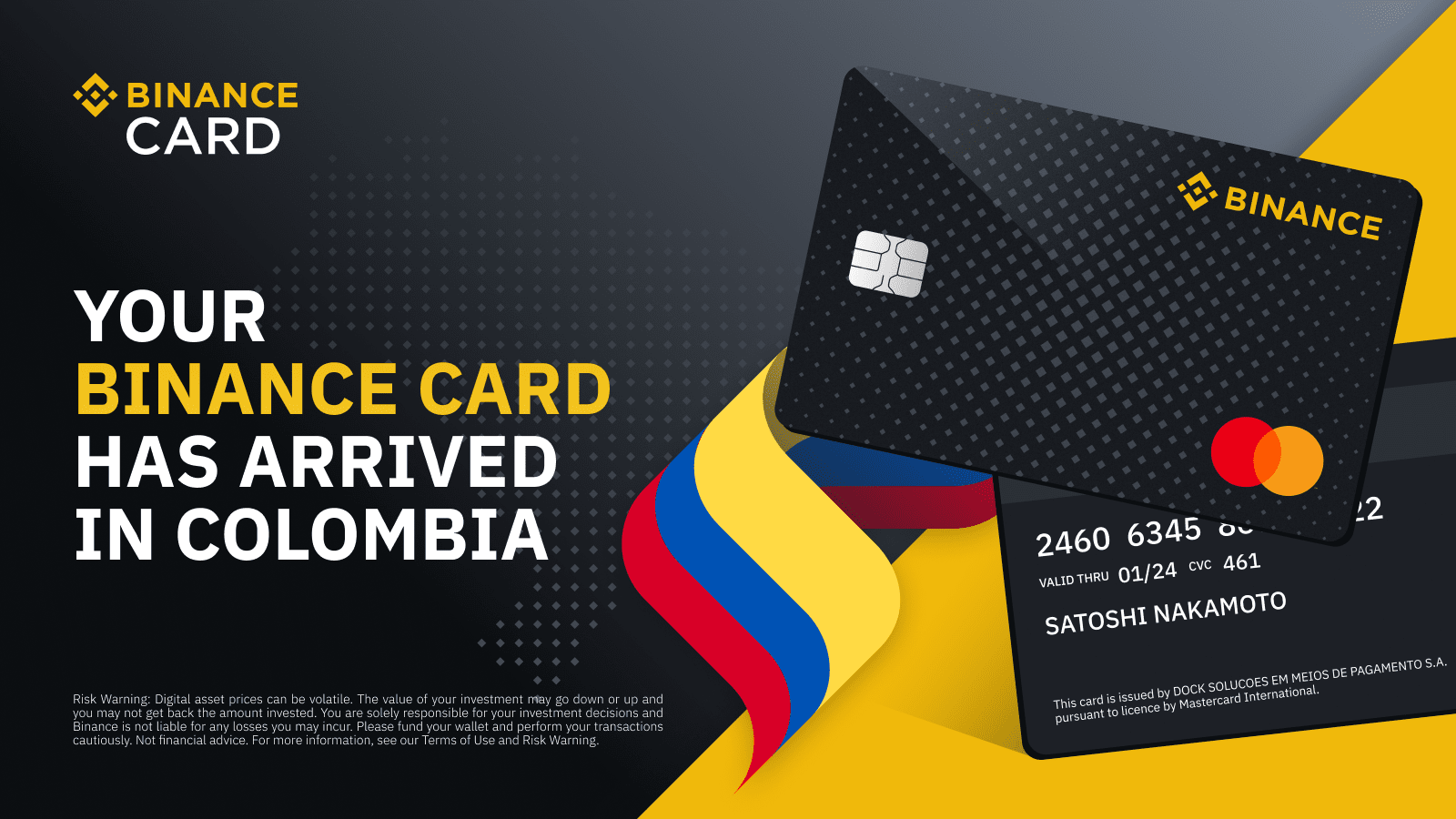 Binance Launches Prepaid Crypto Card in Colombia