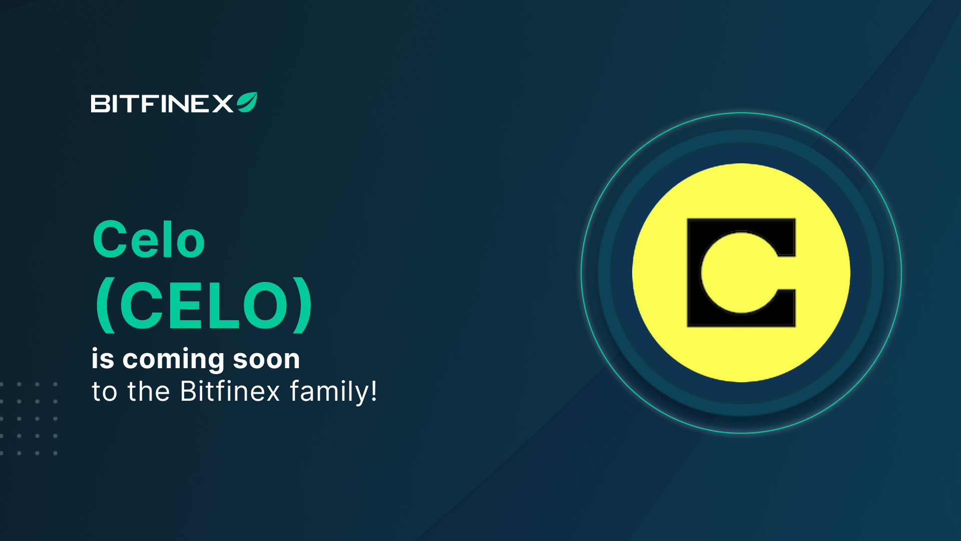 Bitfinex to list CELO, Native Token of Celo Blockchain