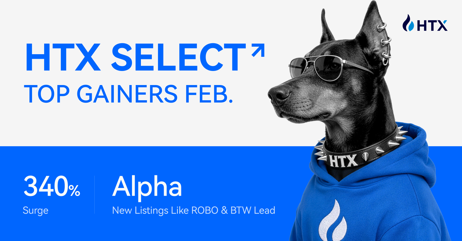 Up to 340% Gains! “HTX Select” February Listings Recap: New Listings Like ROBO and BTW Lead the Rally as Multiple Sectors Heat Up