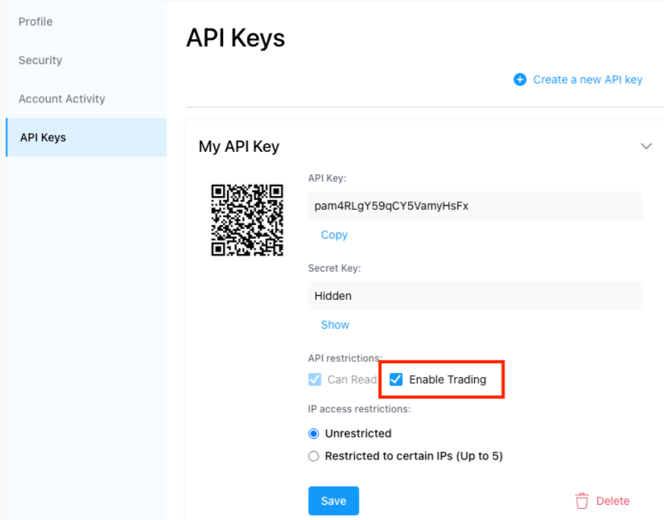 api key crypto.com